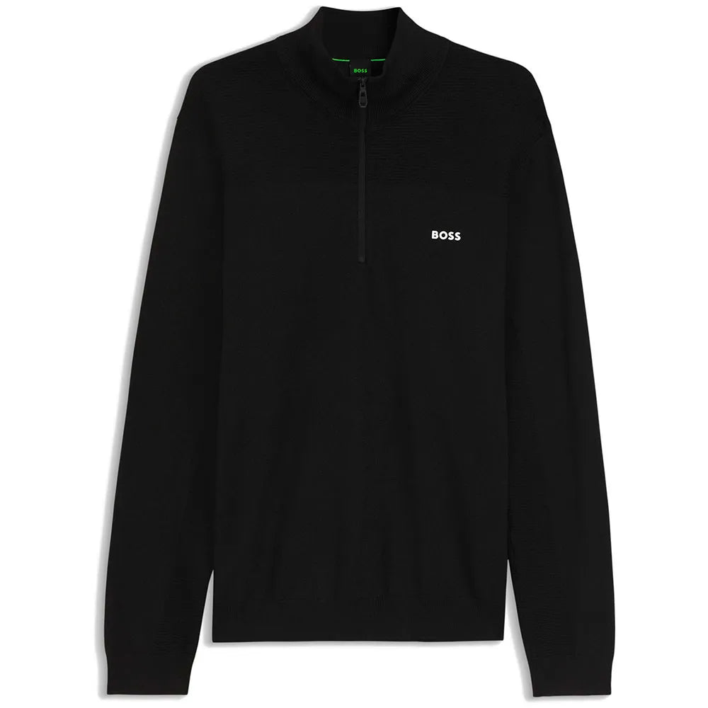 BOSS Momentum 10273969 GREEN half zip sweater