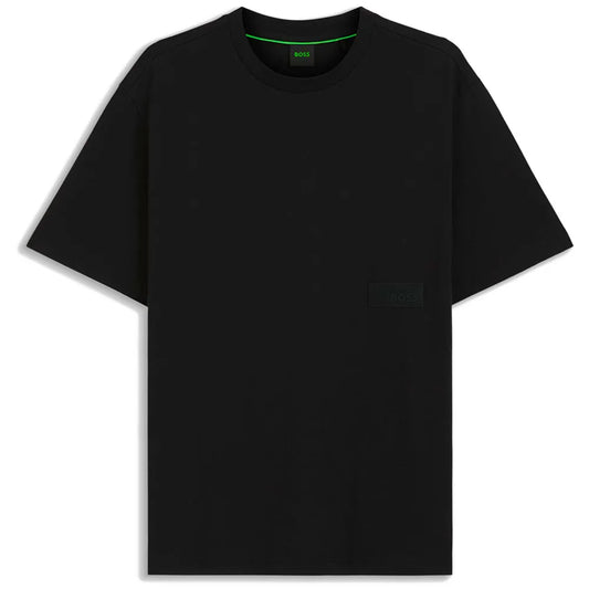 BOSS Structure 10262150 GREEN short sleeve T-shirt