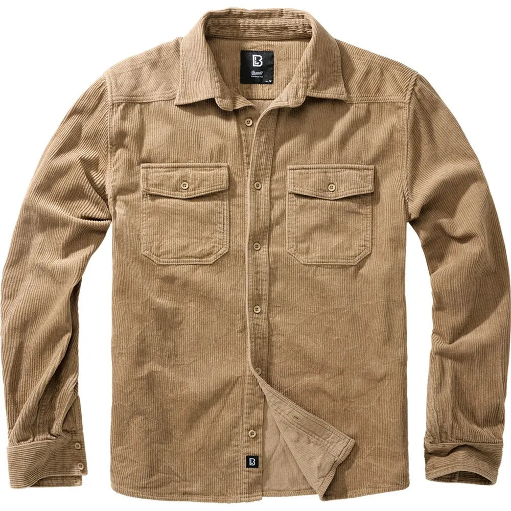 Brandit Corduroy Classic long sleeve shirt
