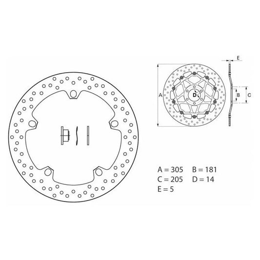 Brembo 168B407D6 brake disc
