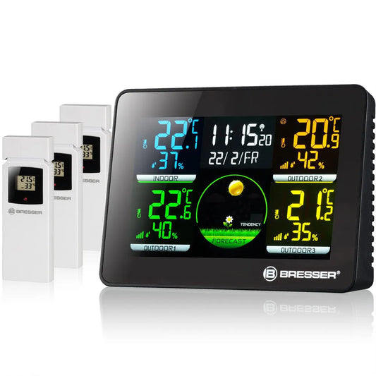 Bresser Thermo Hygro Quadro Nlx 3 sensors thermometer and hygrometer