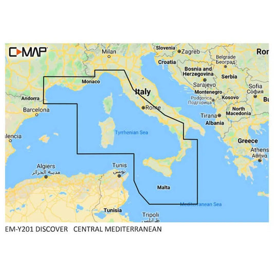 C-map Central Mediterranean map