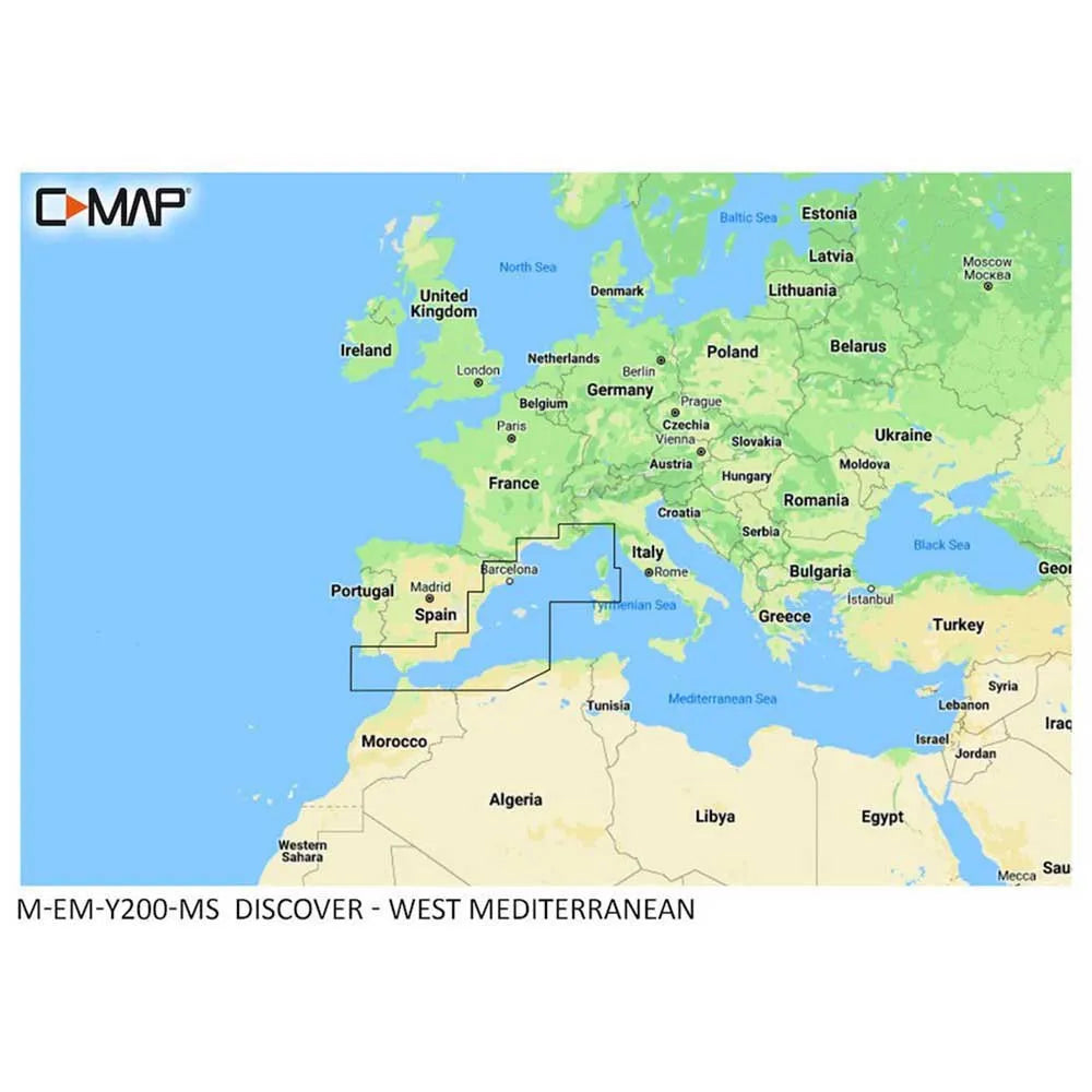 C-map West Mediterranean map
