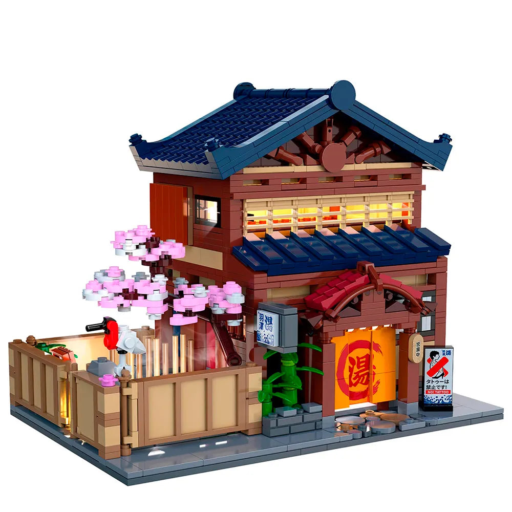 Cada Japanese Bathhouse Sento Construction Game 1249 pieces