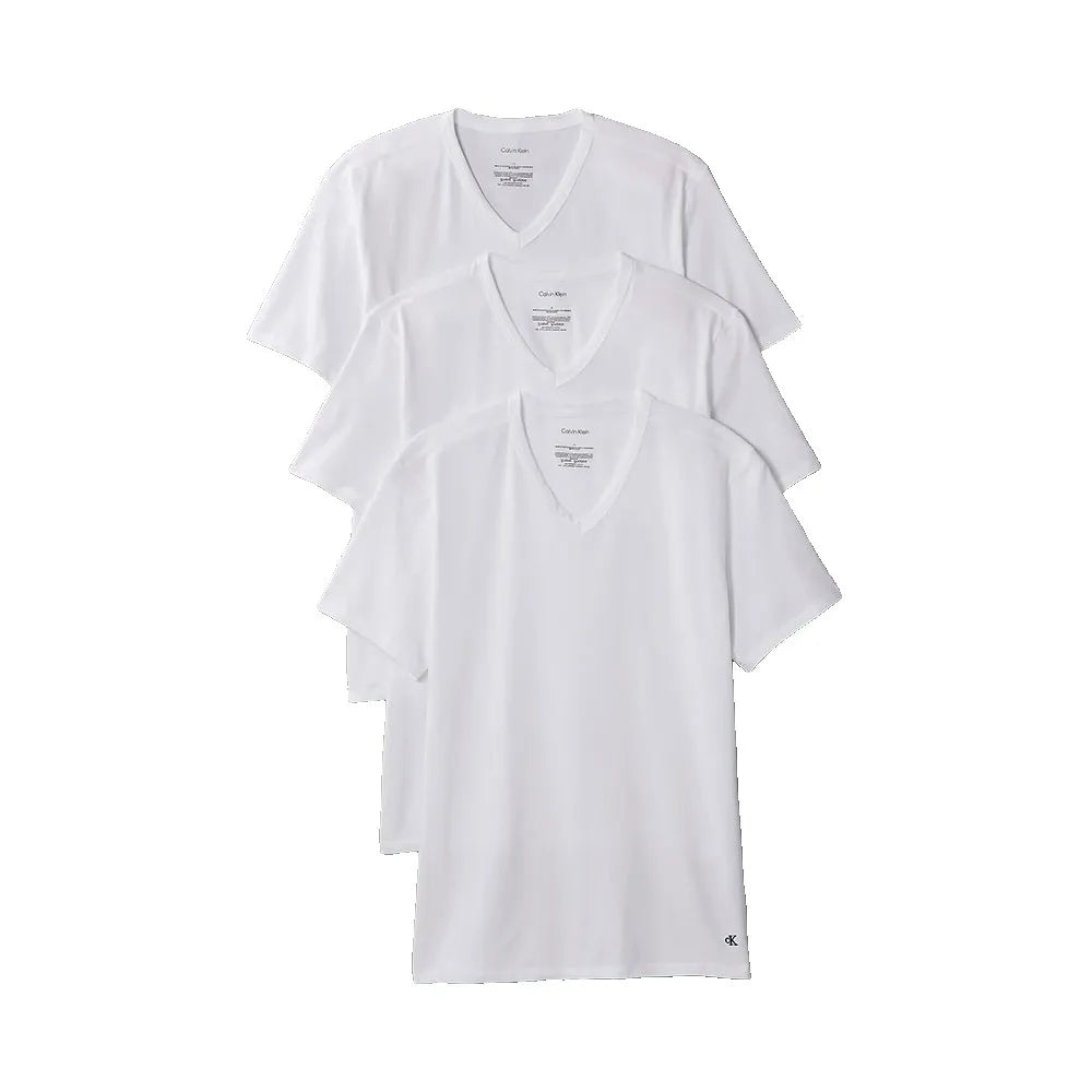 Calvin klein LV00NB4186 short sleeve V neck base layer 3 units