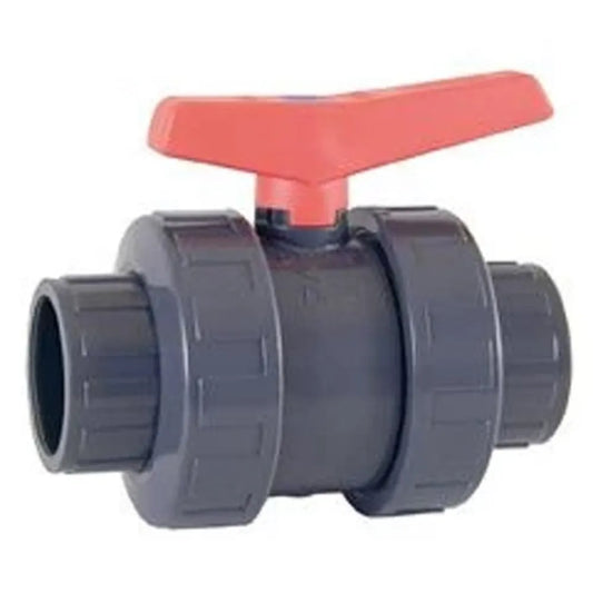 Cepex 02490 Ø50 standard ball valve female solvent socket o-rings in FPM green dot