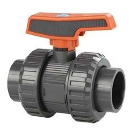 Cepex 57729 PVC-U Ø50 ball valves standard series PTFE FPM solvent socket green dot