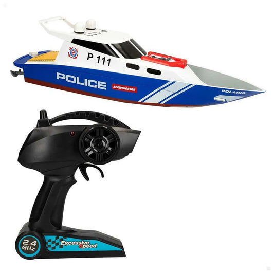 Colorbaby 47674 Racing Boat remote controlled police speed boat