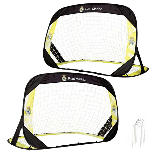 Colorbaby Set Of 2 Real Madrid Pop Up Soccer Goals 120x80x80 cm