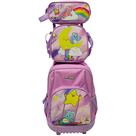 Cyp brands Care Bears Set Compact 23x50x20 cm 23L Wheeled Backpack 3 units