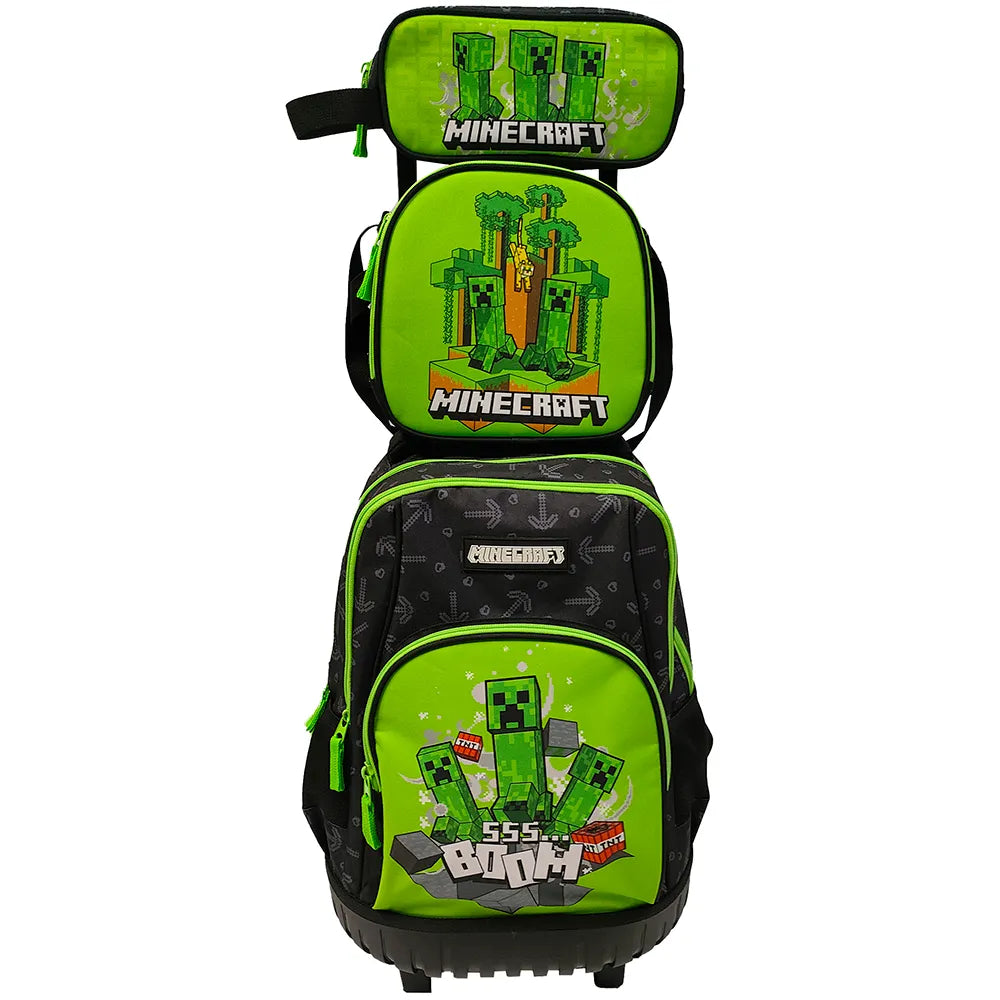 Cyp brands Minecraft Set Compact 33x21x45 cm 35L Wheeled Backpack 3 units