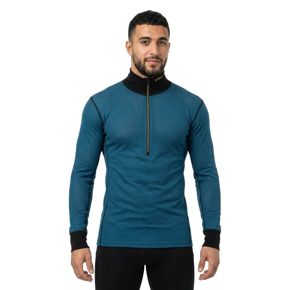 DEVOLD OF NORWAY Wool Mesh 190 half zip long sleeve T-shirt