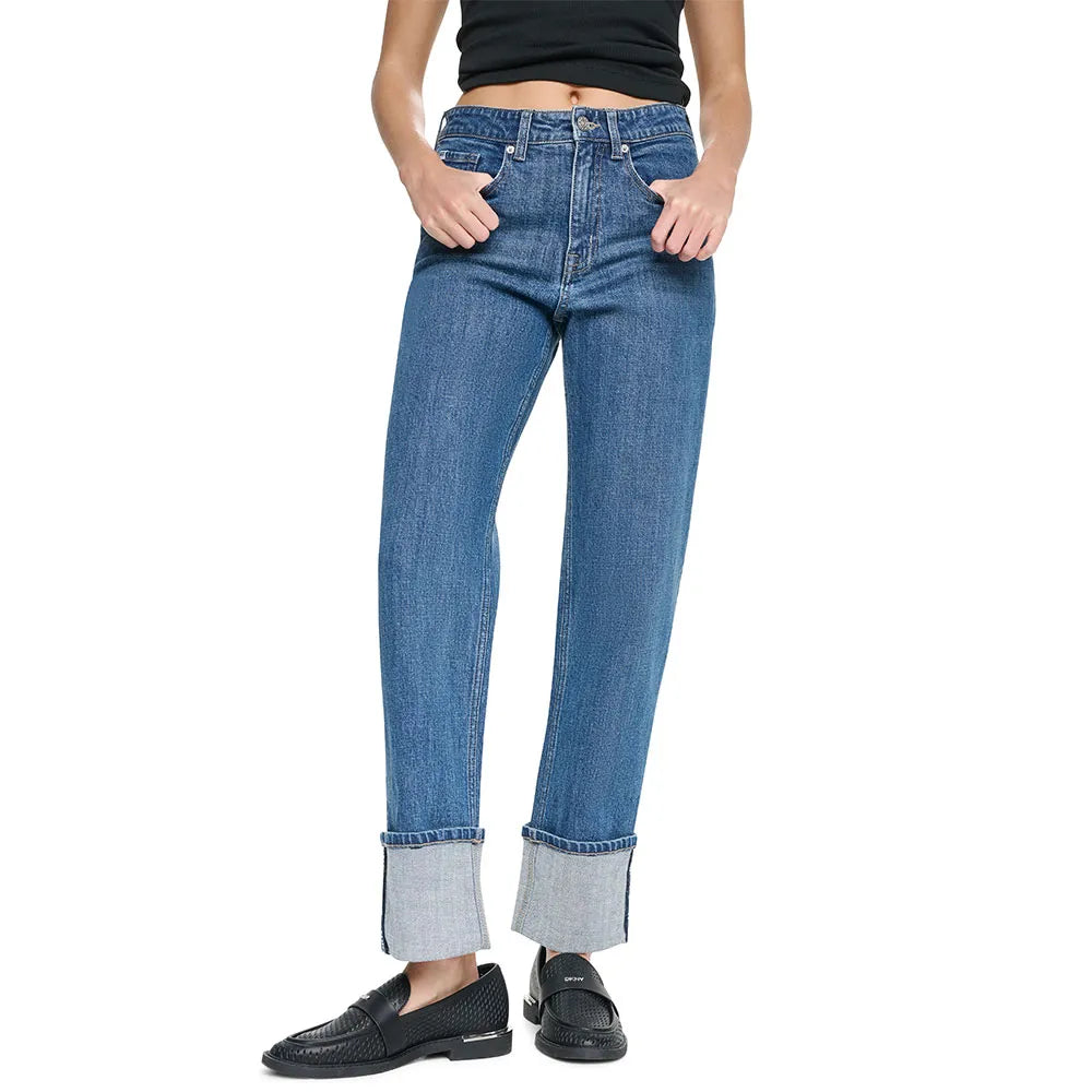 DKNY DW2100300 Straight Fit high waist jeans