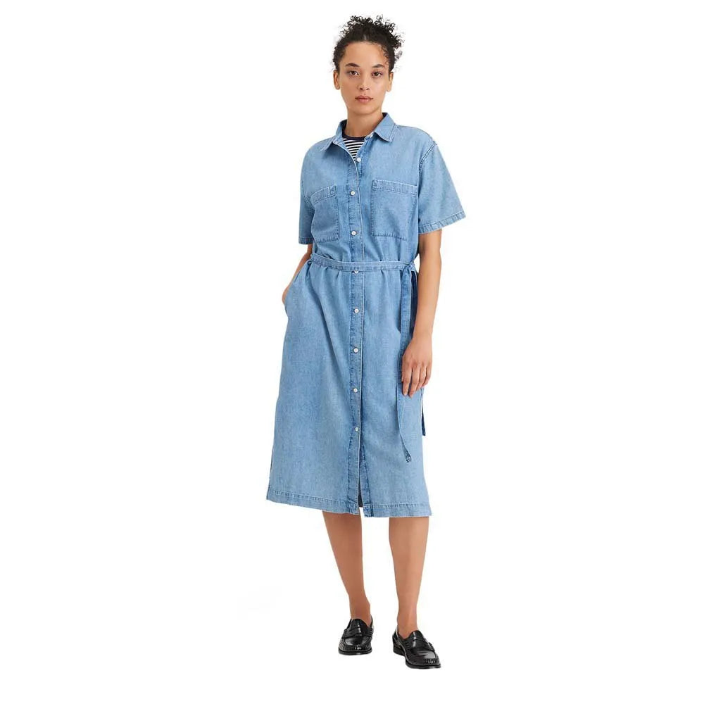 Dockers Button Front short sleeve midi dress