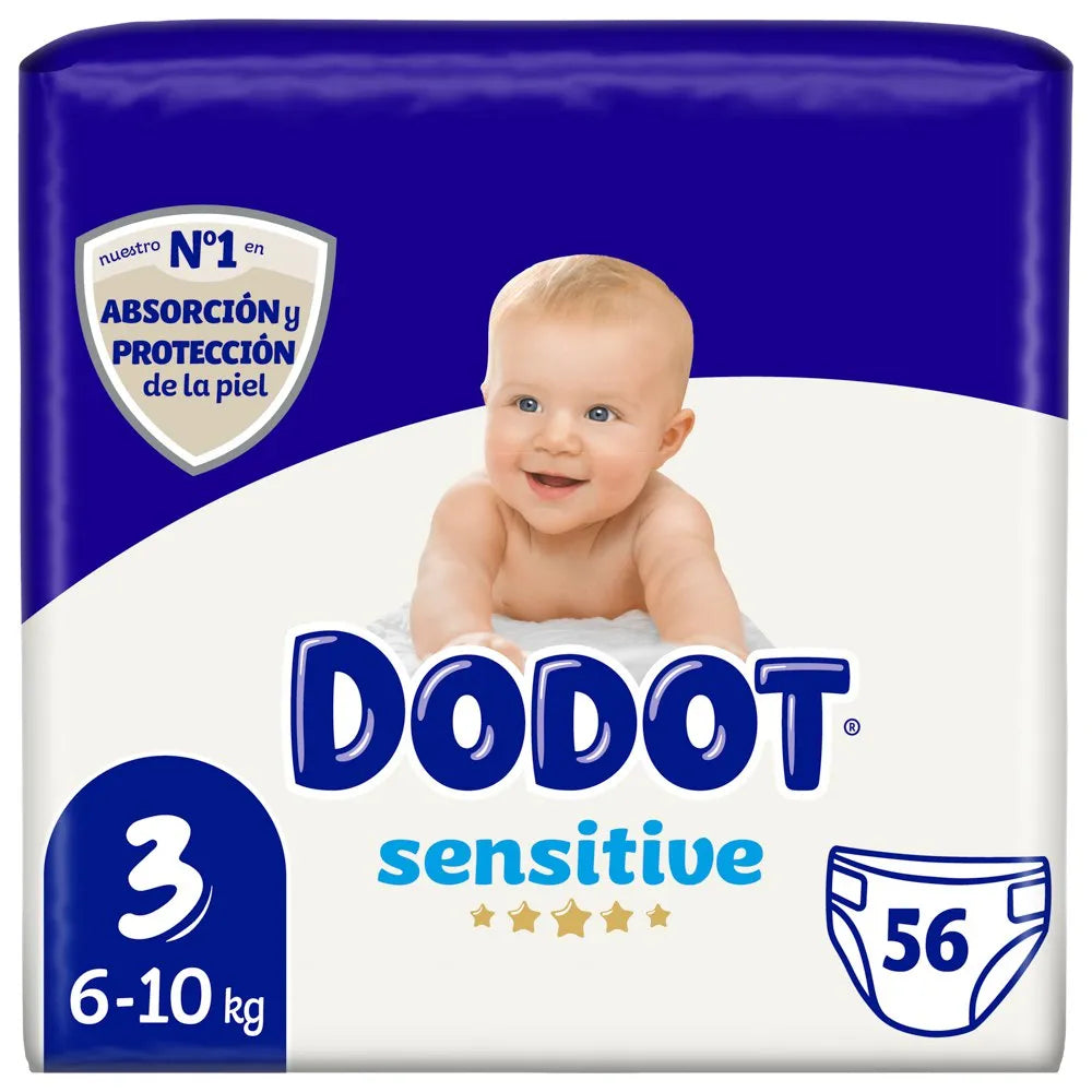 Dodot Sensitive Size 3 Diapers 56 units