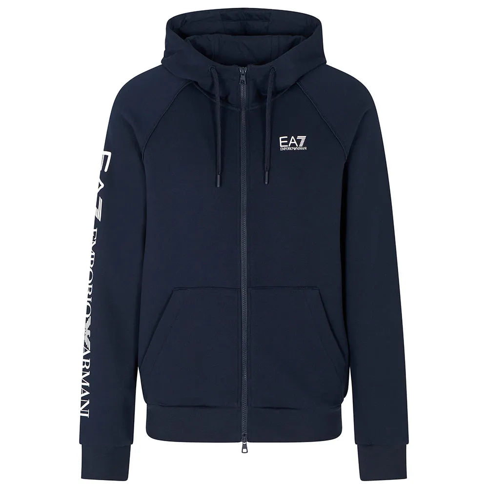 EA7 EMPORIO ARMANI Train Logo Series Extended Logo CC full zip sweatshirt