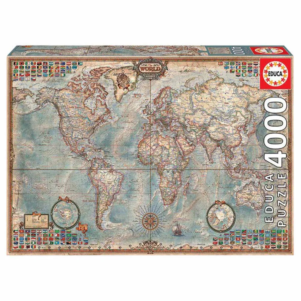 Educa The World Political Map Puzzle 4000 pieces