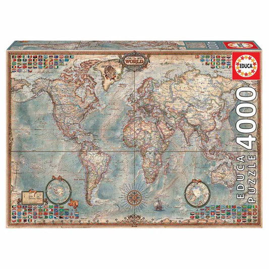 Educa The World Political Map Puzzle 4000 pieces