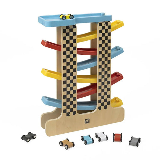 Eurekakids Wooden garage with super fast racing tracks
