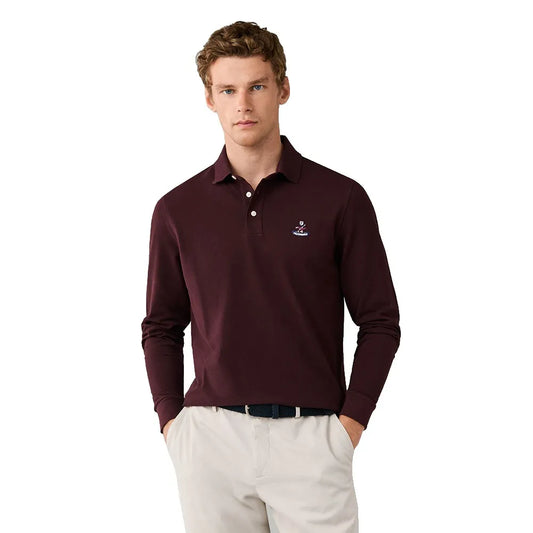 Façonnable Birdie Pima Pique long sleeve polo