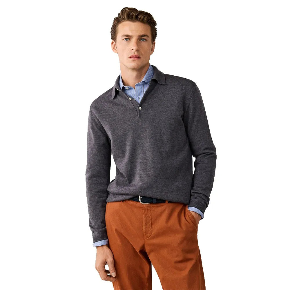 Façonnable Merino long sleeve polo