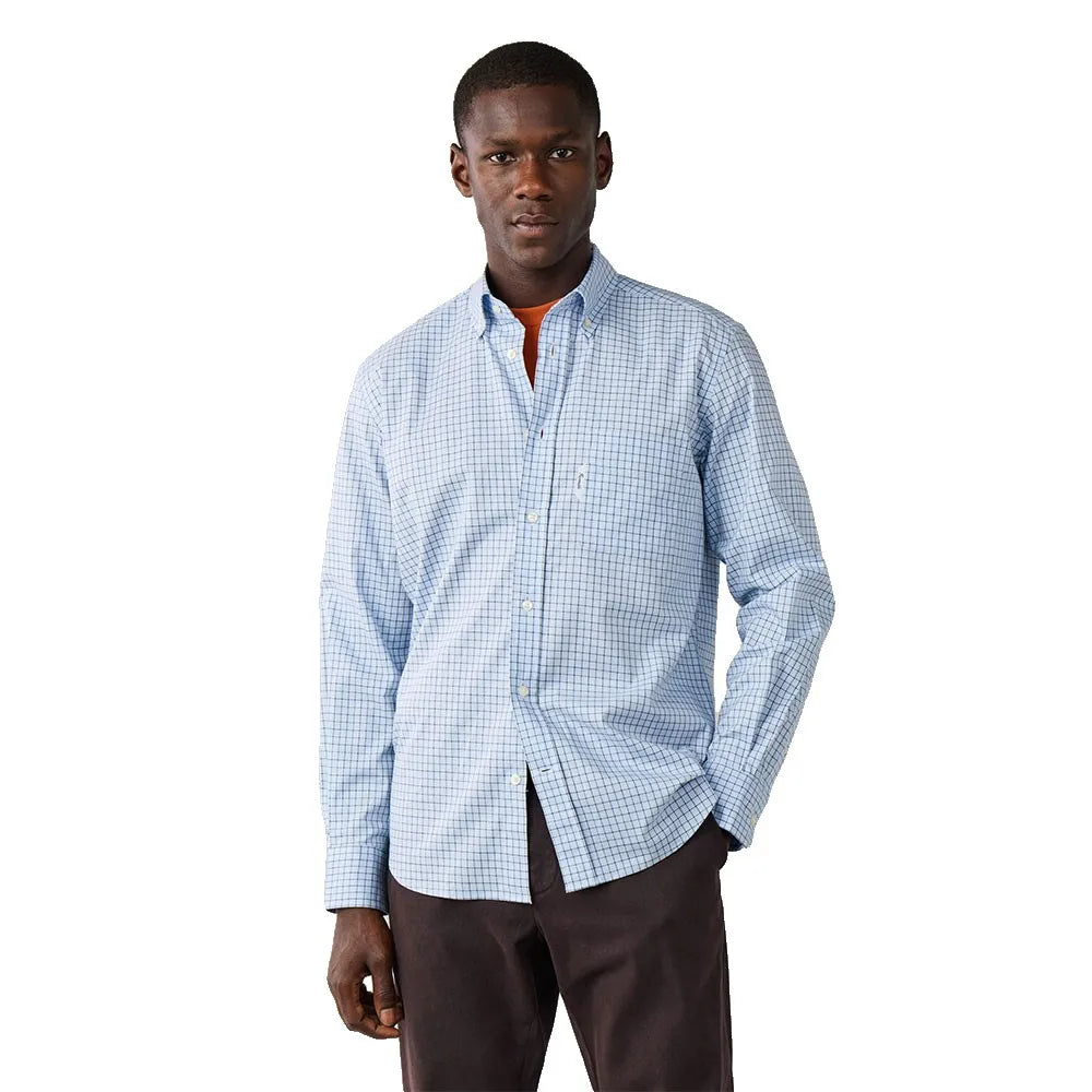 Façonnable Mini Windowpan long sleeve shirt