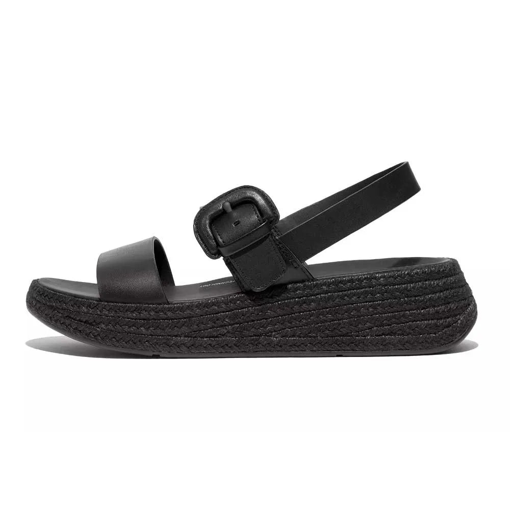 Fitflop F-Mode Espadrille Buckle Leather Flatform sandals