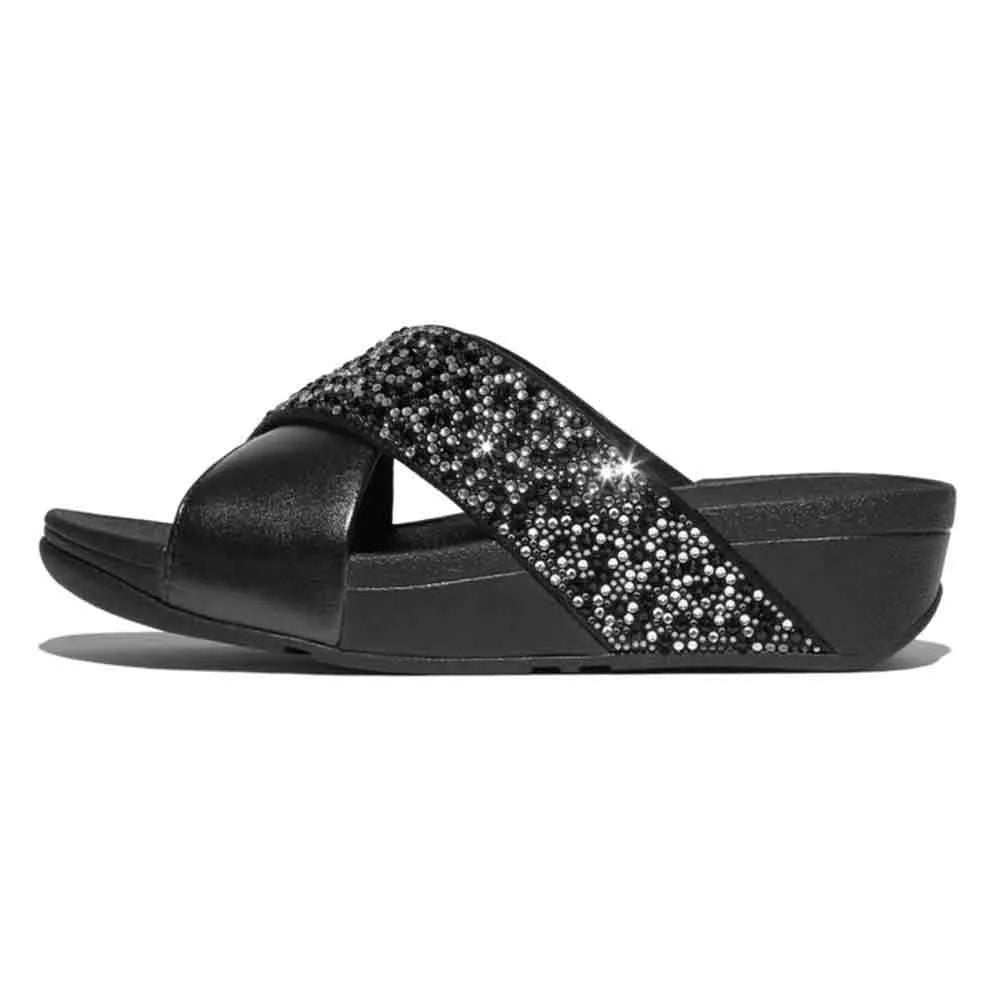 Fitflop Lulu Crystal-Mix Metallic Cross sandals