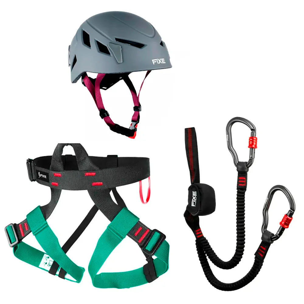 Fixe climbing gear Flamenc + Linus + Paracops Via Ferrata Set