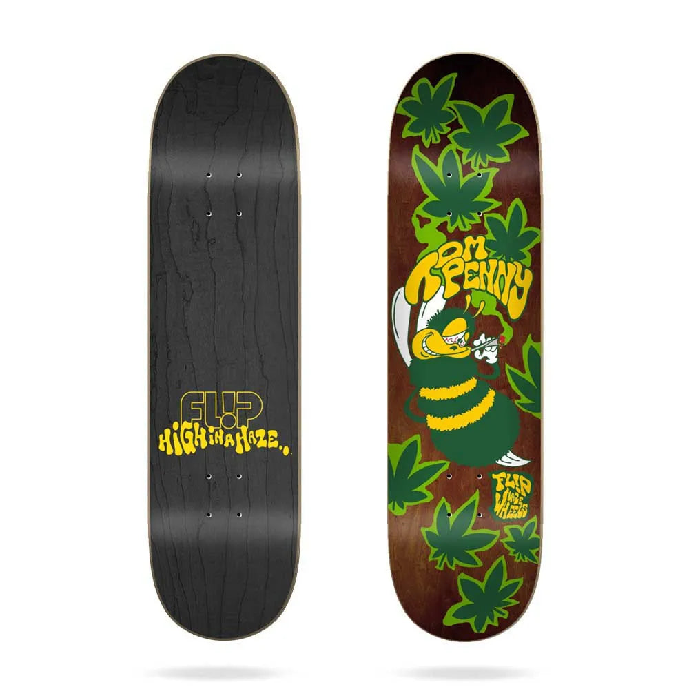 Flip High in a haze green 8.25´´x32.31´´ skateboard deck