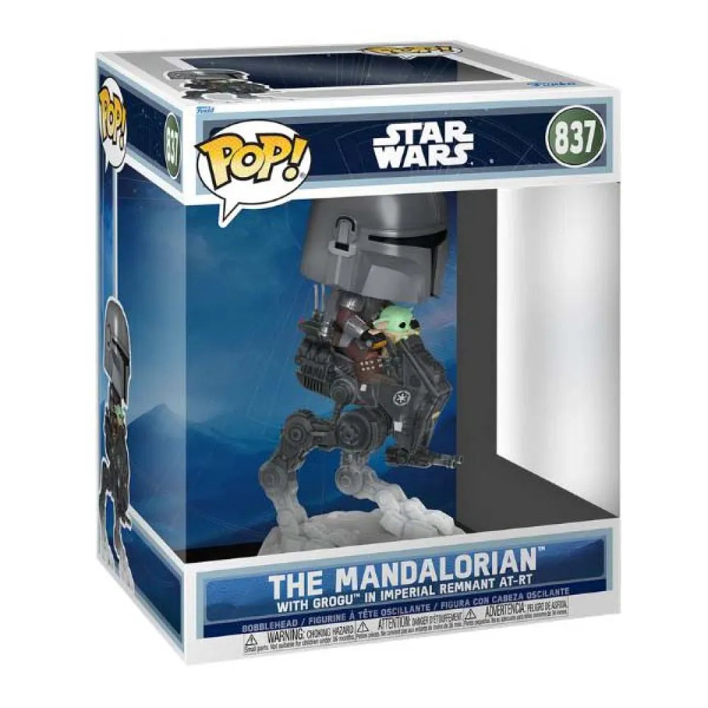 Funko Rides Deluxe: Star Wars: The Mandalorian & Grogu-Mandalorian w/Grogu (Imperial Remnant AT-RT) figure
