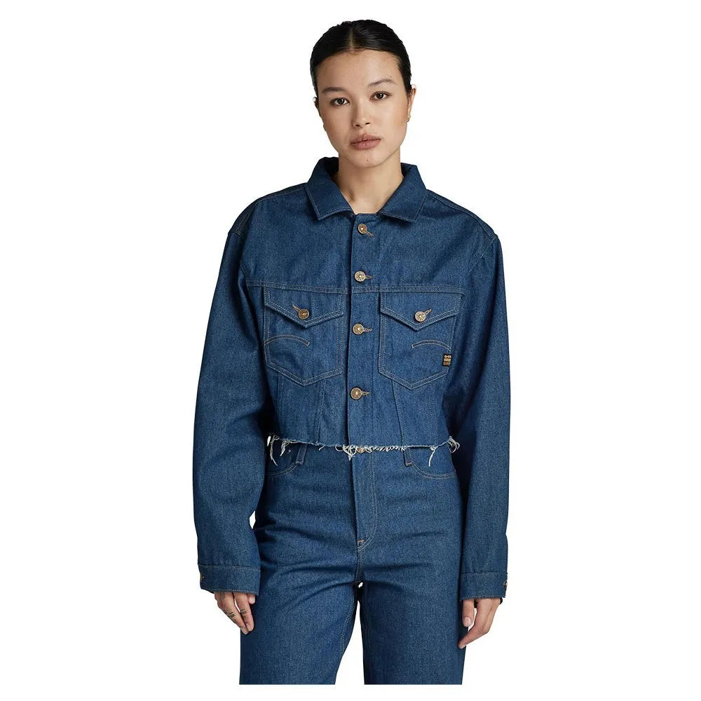 G-Star Relaxed Cropped Cutoff denim jacket