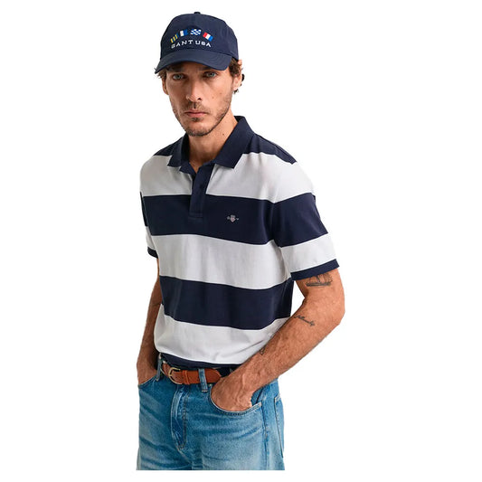Gant Block Stripe short sleeve polo
