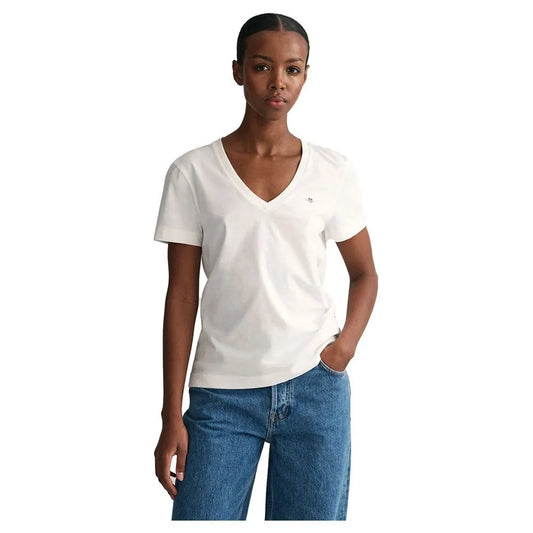 Gant Reg Shield short sleeve v neck T-shirt