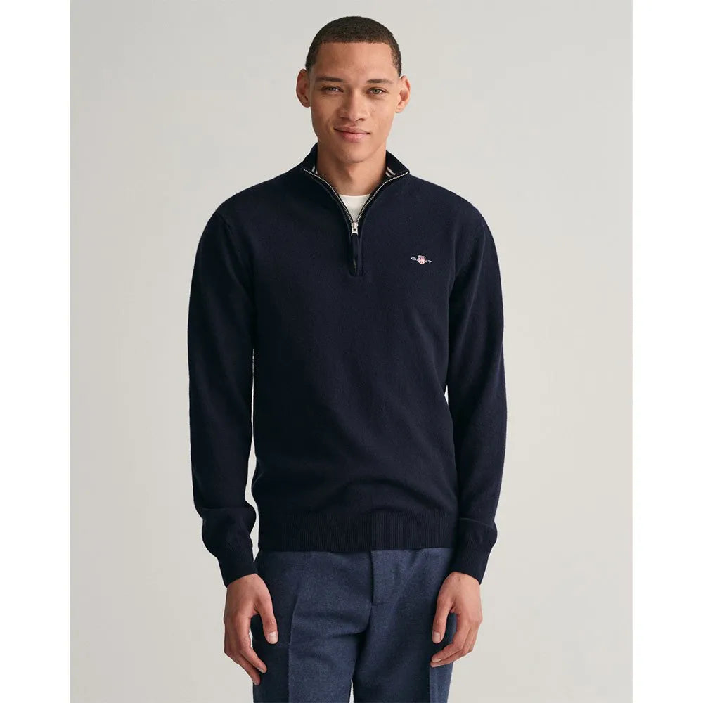 Gant Superfine Lambswool half zip sweater