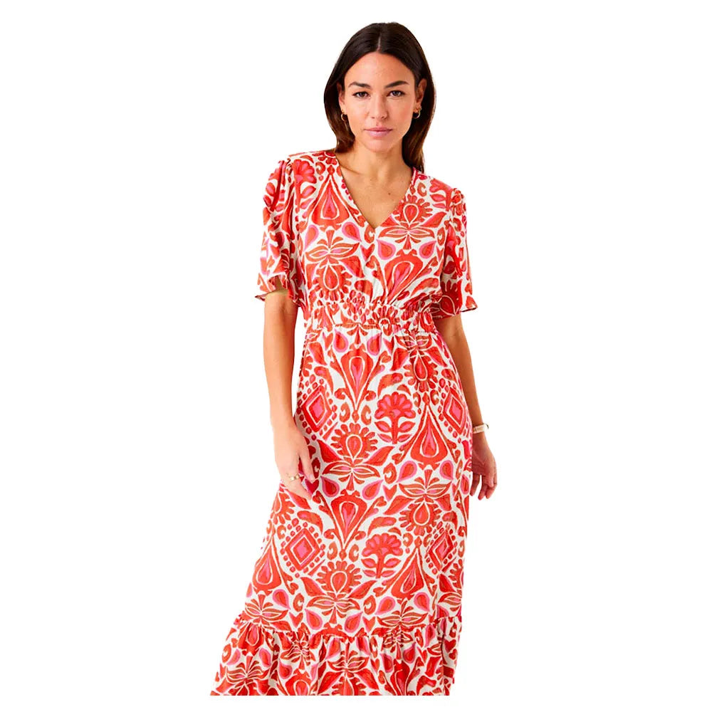 Garcia E50283 short sleeve long dress
