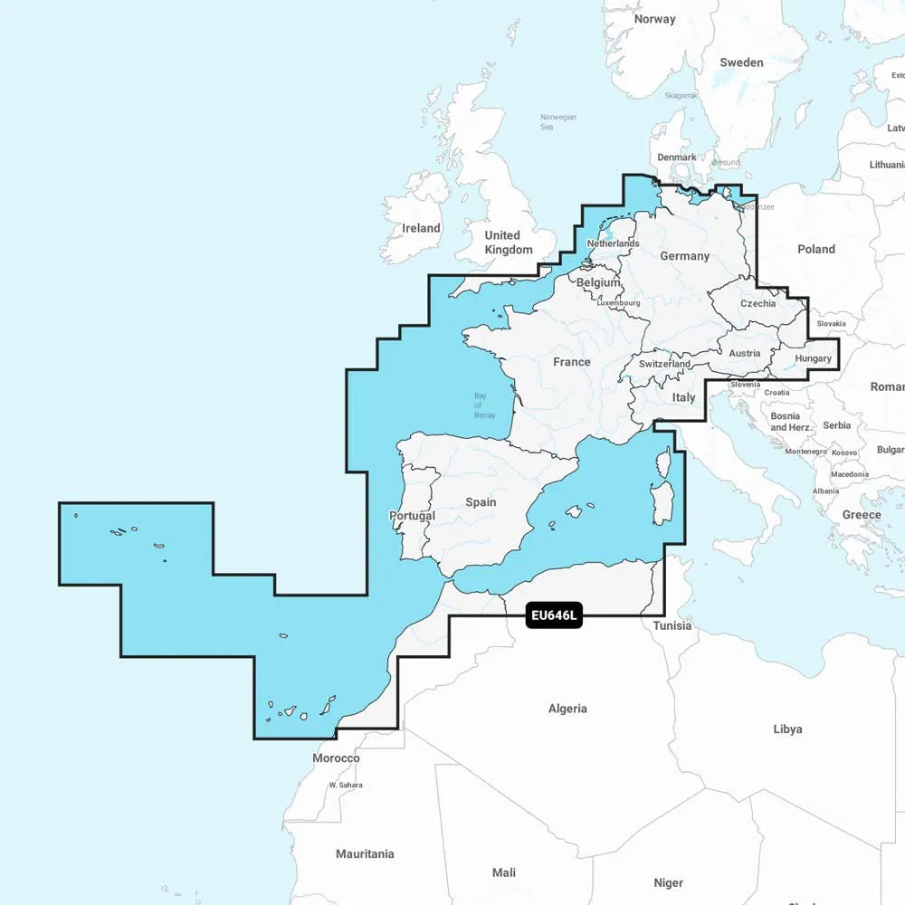 Garmin Central&West Europe Navionics Vision+™ Marine Charts