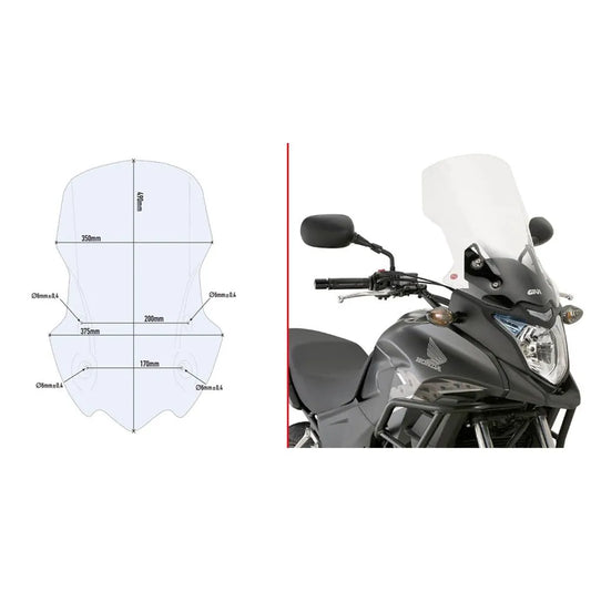 Givi D1121ST Honda CB 500 X windshield
