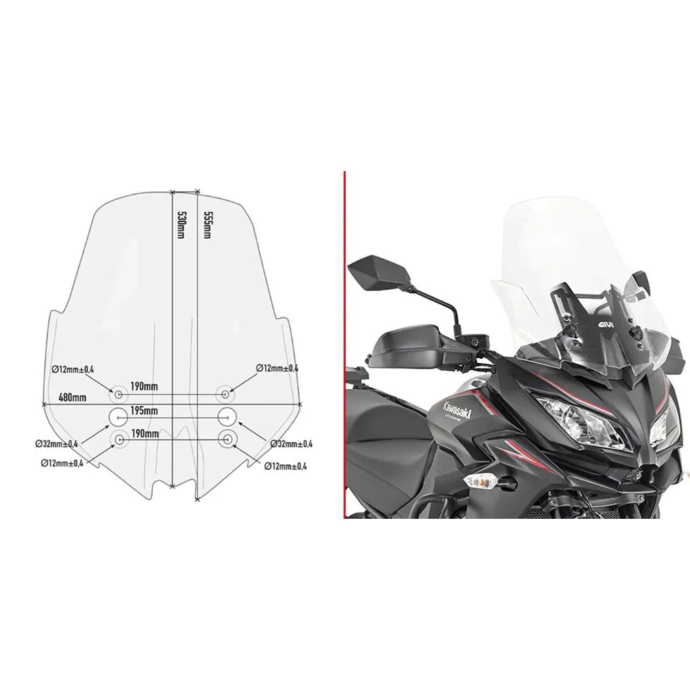 Givi D4120ST Kawasaki Versys 1000 windshield