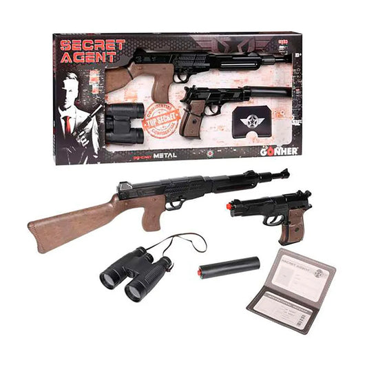Gonher Rifle With Pistol 8 Shots And Accessories Secret Agent 63.5x30x4.5 cm
