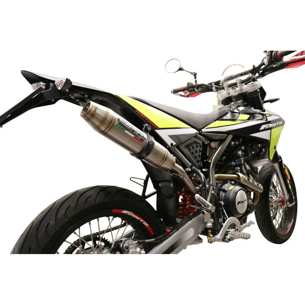 GPR Exhaust Systems Deeptone Inox Fantic Motor XMF 125 2021-2023 E5 Round Homologated Slip On Muffler
