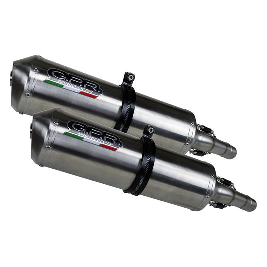 GPR Exhaust Systems Satinox Dual Honda Varadero 1000 99-11 Homologated Slip On Muffler