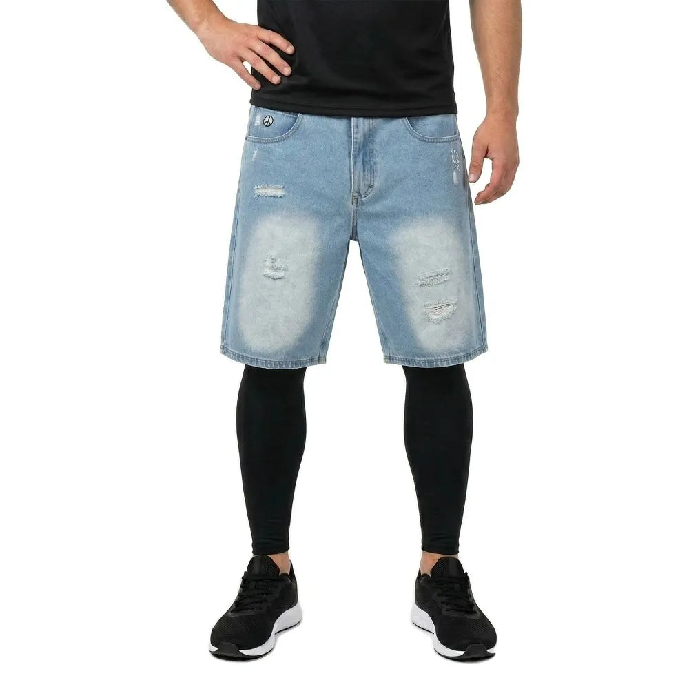 Grimey Peace Within Baggy denim shorts
