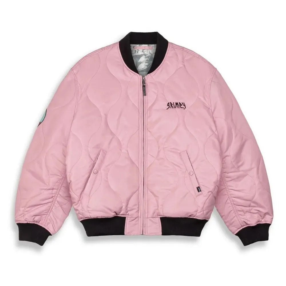 Grimey Peace Within Quilted bomber jacket