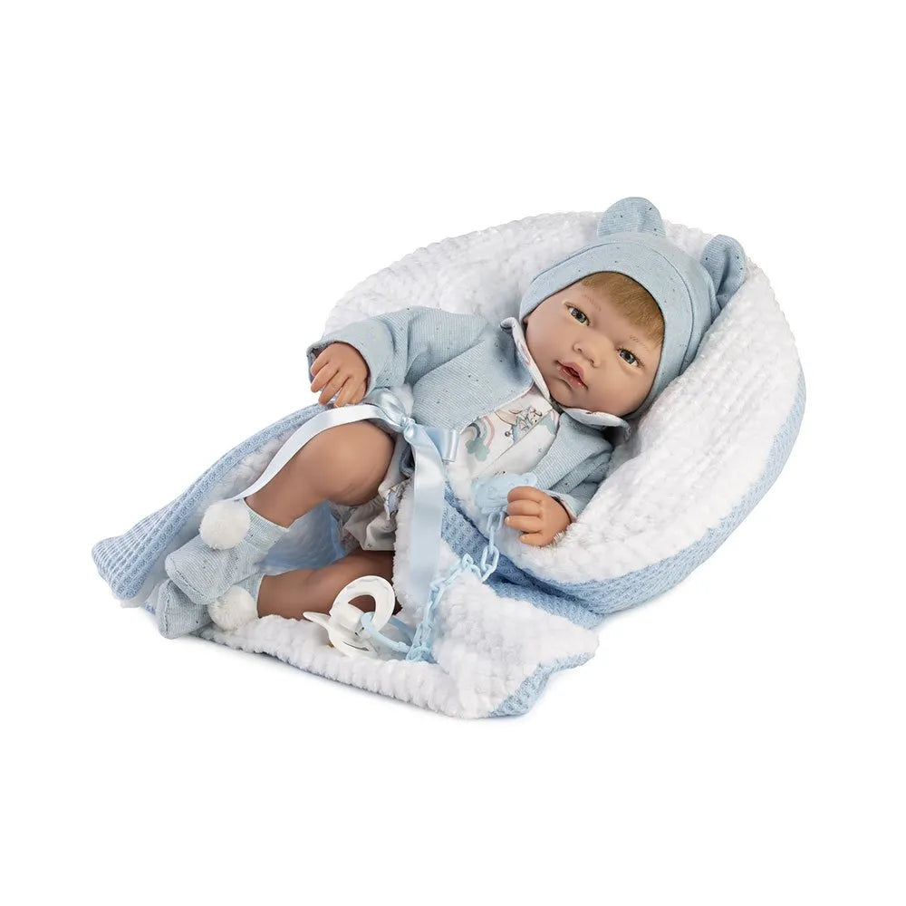 Guca Rober Baby Reborn 46 cm-With Natural Hair 38 cm