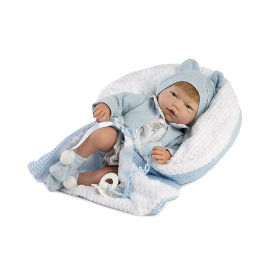 Guca Rober Baby Reborn 46 cm-With Natural Hair 38 cm