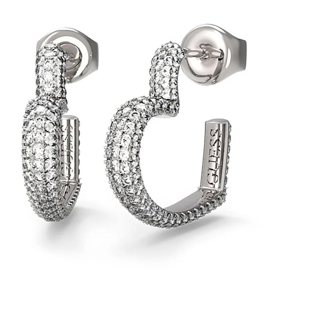 Guess Beloved Pave Heart earrings