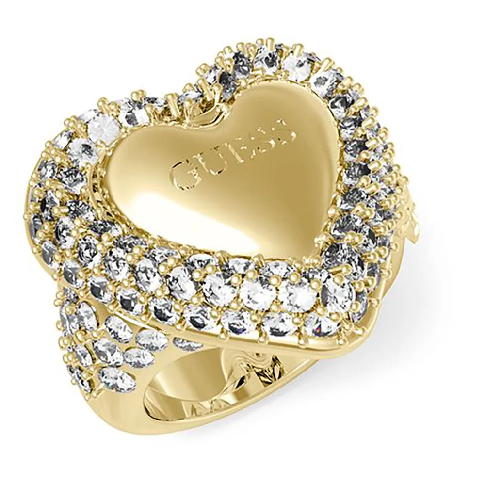 Guess Beloved Pave Heart ring