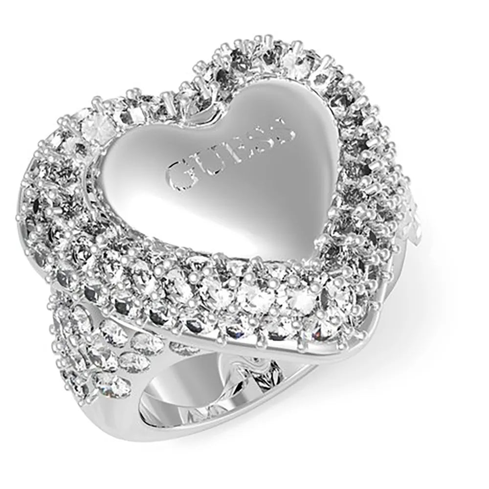 Guess Beloved Pave Heart ring
