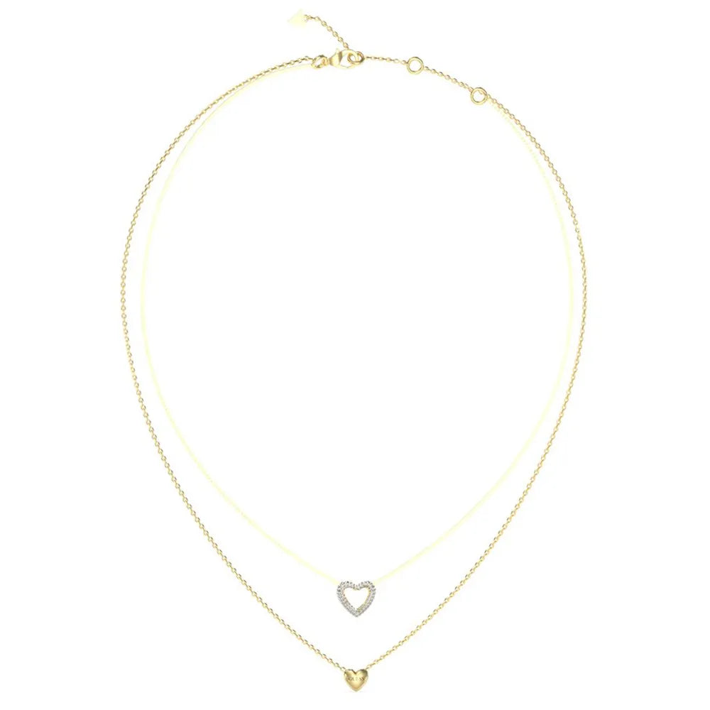 Guess Beloved Two Hearts necklace